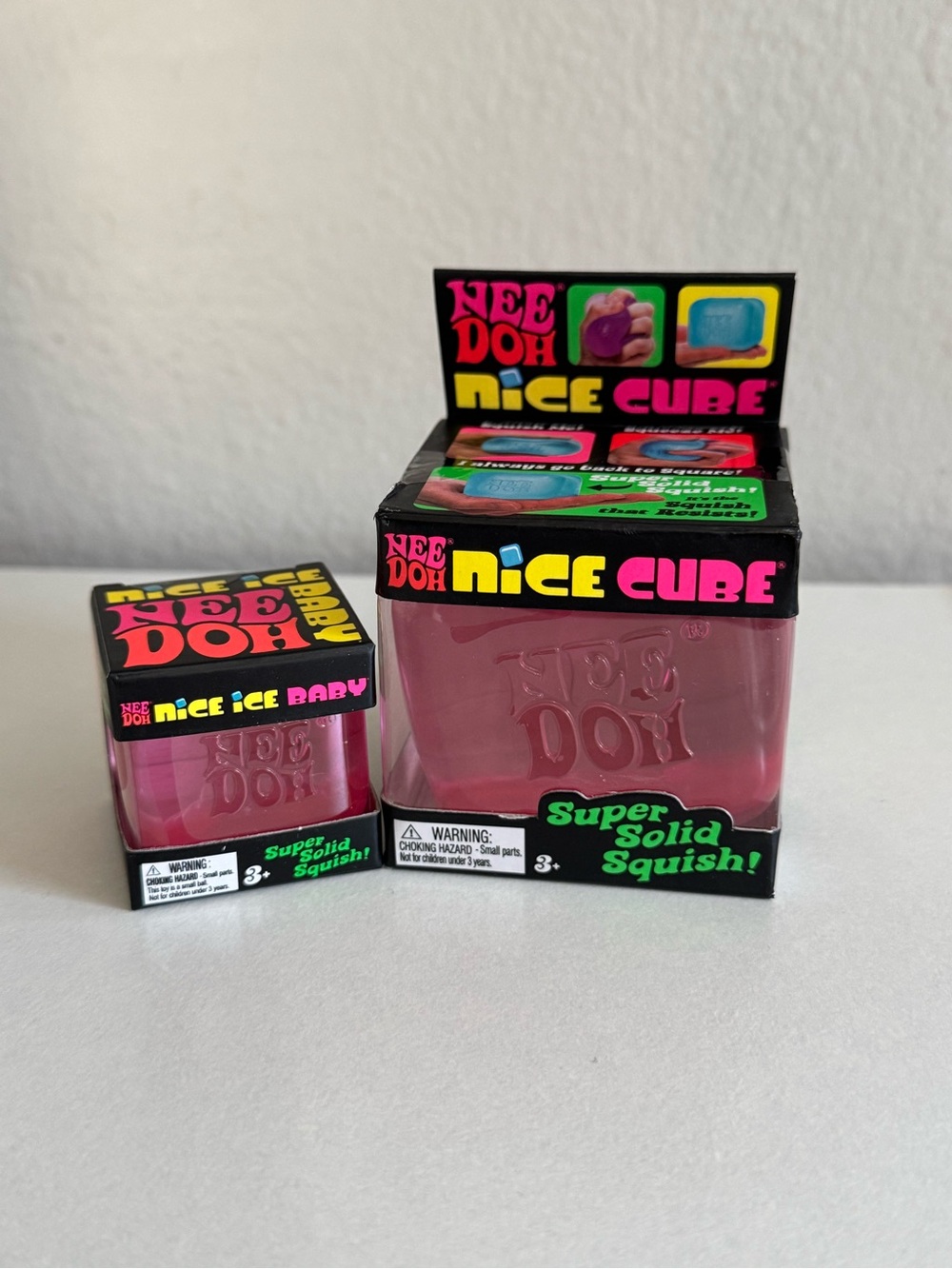 NeeDoh Nice Cube & Nice Ice Baby Bundle Pink NWT
